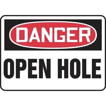 Accuform OSHA DANGER SAFETY SIGN OPEN HOLE FRMSTF102XL FRMSTF102XL